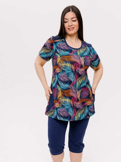 Костюм женский К-223 (кулирка) Темно-синяя - Elenatex фото 7