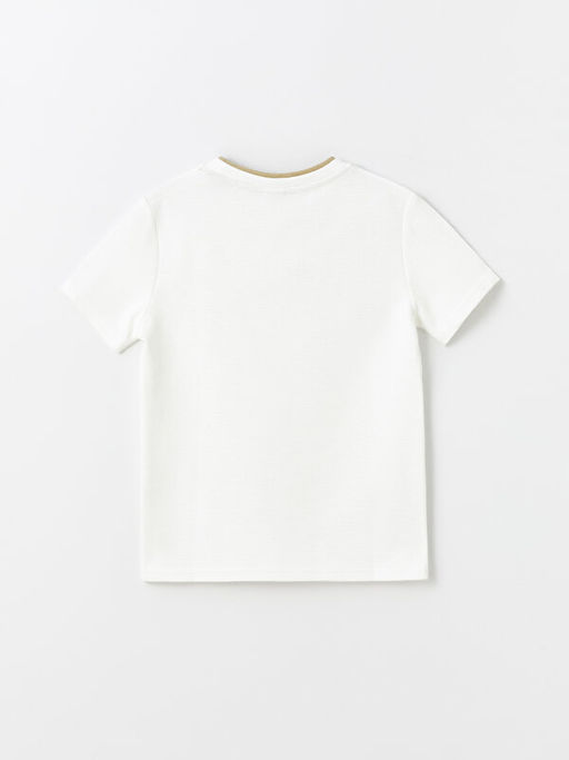 Bisiklet Yaka Bask?l? K?sa Kollu Erkek ?ocuk Ti??rt - Waikiki фото 2