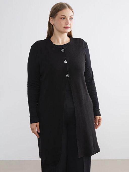 Bisiklet Yaka Kad?n Triko Yelek