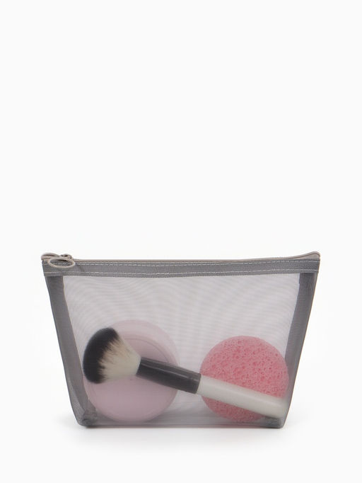 Косметичка дор Сетка 17*6,5*13,5, отд на молнии, серый