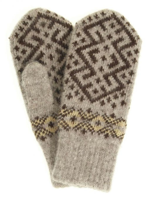 Варежки женские "Ромб с орнаментом" ПП 3236-9