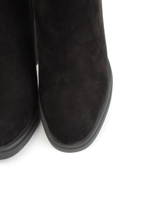 02-FN935-2M BLACK Сапоги зимние женские (натуральная замша, байка, натуральный мех)