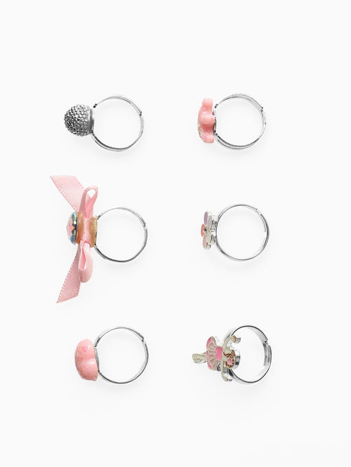 Набор детских колец Выбражулька «Балерина», 6 шт. голубой