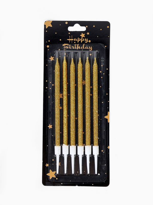 Цена за 2 шт. Свечи для торта «Твой день», 6 шт, золото