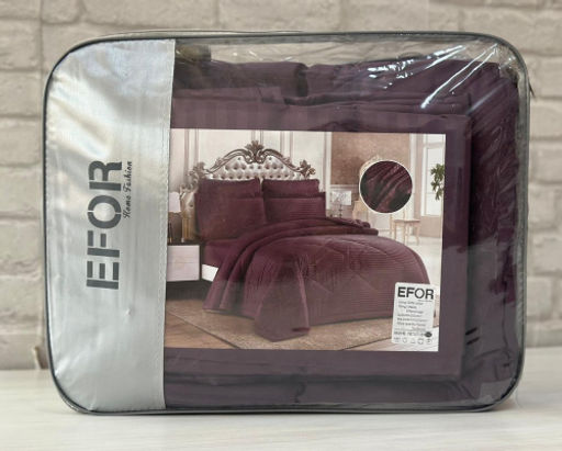 КПБ EFOR SATIN MURDUM с одеялом фиолетовый евро