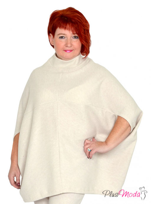 Туника-пончо Модель №1430 размеры 44-84 - Plusmoda фото 11