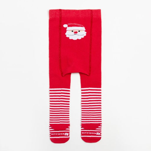 Колготки Крошка Я «Дед Мороз», красный, рост 68-74 см