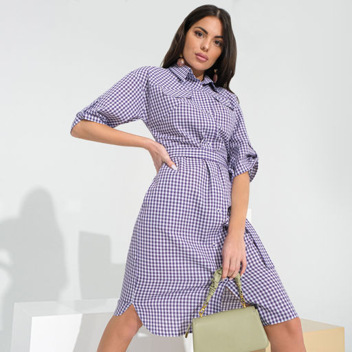 Платье Серьезный аргумент (violet, с поясом) - Charutti фото 4