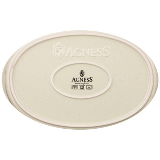 БЛЮДО ДЛЯ ЗАПЕКАНИЯ AGNESS MODERN KITCHEN ОВАЛЬНОЕ БЕЖЕВОЕ 2600 МЛ 37*23*8 СМ  фото 3