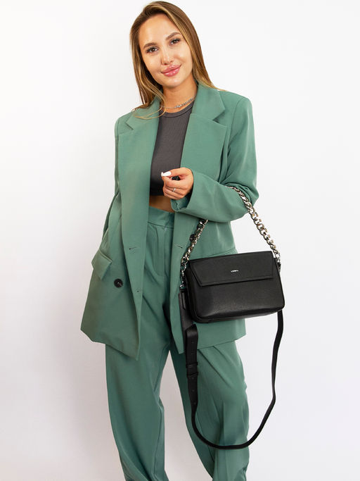 LACCOMA сумка TH859-черный натуральная кожа полиэстр  фото 2