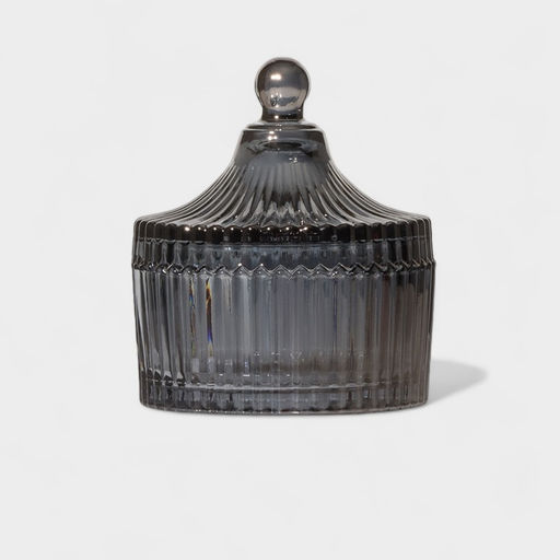 Сахарница Доляна «Царская», 250 мл, 10.5×13 см, стекло, серая