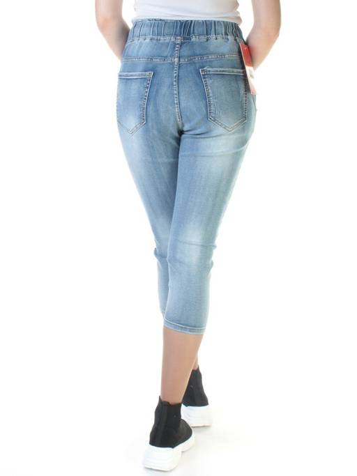 1112 LT. BLUE Джинсы женские 7/8 (95% хлопок, 5% спандекс)