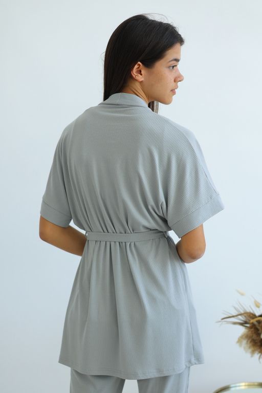 Халат женский 242L13-18 жемчужно-серый - Solo mio фото 5