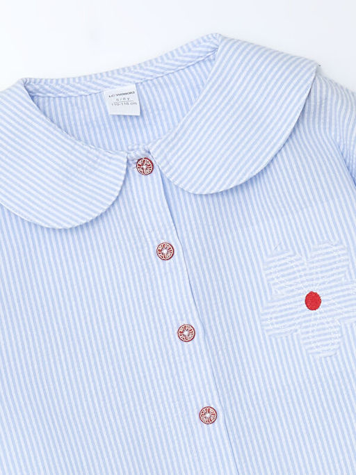 Bebe Yaka ?izgili K?z ?ocuk G?mlek