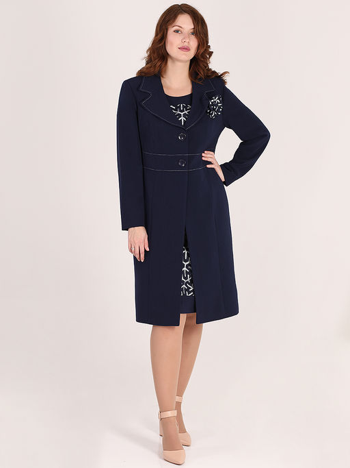 ЭЛЬЗА 1021.1.С1 Платье+ тренч+ брошь - Almond фото 4