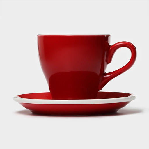 Кофейная пара фарфоровая Magistro Coffee time, 2 предмета: чашка 280 мл, блюдце d=15,5 см, цвет красный  фото 2