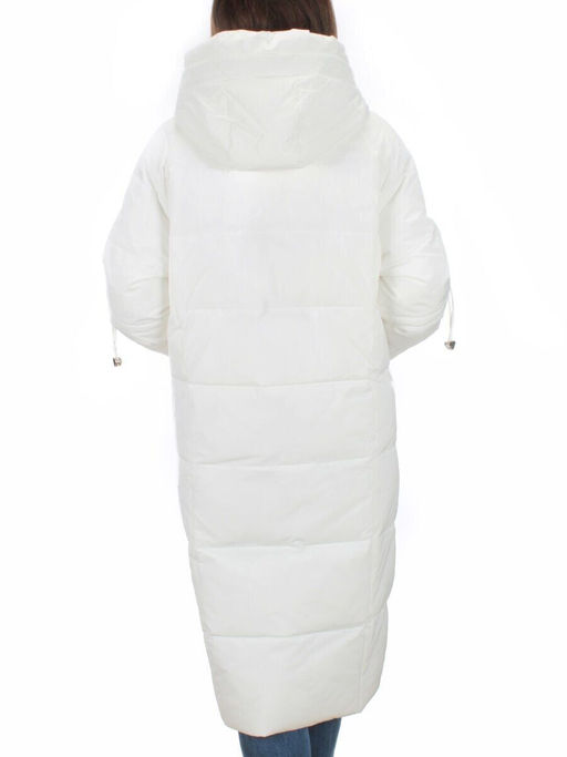 H303 WHITE Пальто зимнее женское (200 гр. холлофайбер) - Fashion фото 5