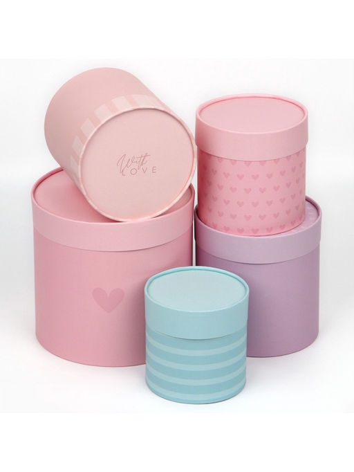 Набор коробок 10 в 1, упаковка подарочная, With love, 10?10 - 23.5?23.5 см