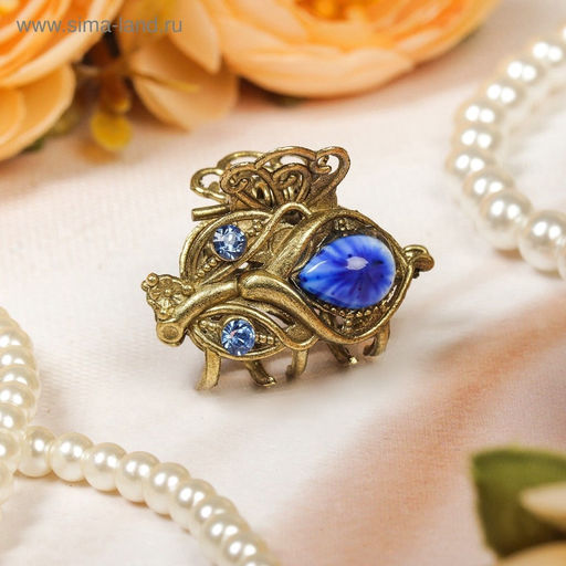 Цена за 12 шт. Крабик для волос «Индия», тюльпан, 2.5 см, золото МИКС