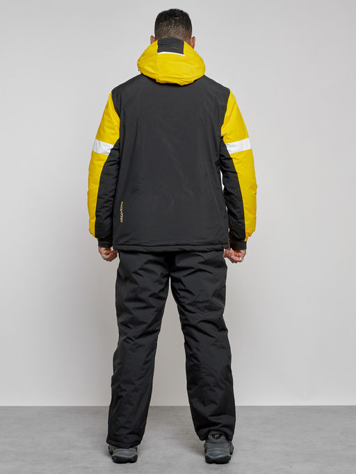 Горнолыжный костюм мужской зимний желтого цвета 6313J - Leifensh фото 4