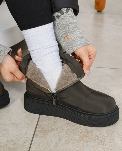 Ботинки-Дутики водоотталкивающие, НАТУРАЛЬНАЯ ШЕРСТЬ