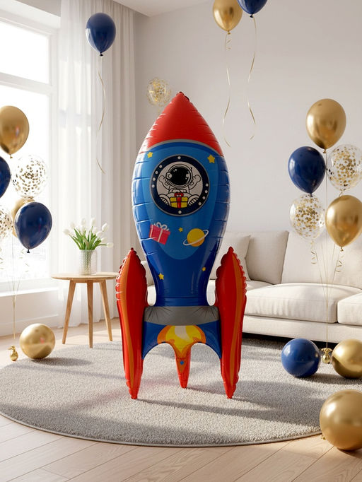 Воздушный шар фольгированный 3D 50" «Ракета»