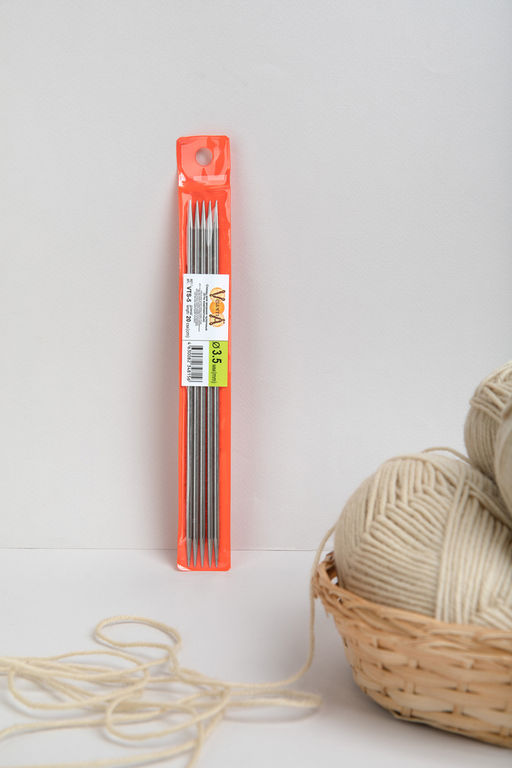 Спицы Visantia 5-ти компл. чулочные VTS-5 сталь d 3.5 мм 20 см 5 шт под никель