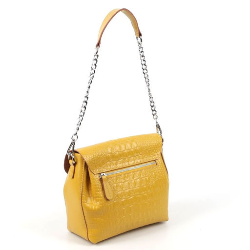 Женская кожаная сумка через плечо под крокодила 0112-11 - Cidirro фото 4
