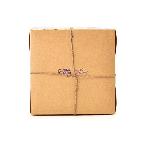 Цена за 5 шт. Коробка для капкейков, кондитерская упаковка, 4 ячейки С 8 марта, 16?16?7.5 см