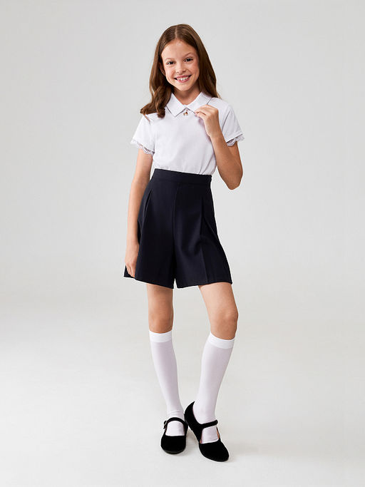 ACOOLA / Блузка детская для девочек Gvinevra белоснежный  фото 7