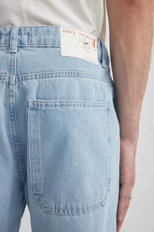 Джинсовые брюки широкого кроя с нормальной талией и широкими штанинами - Defacto фото 6