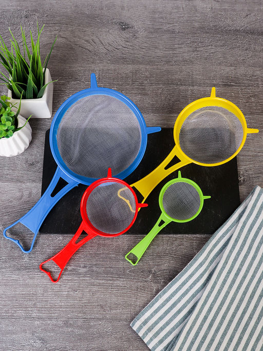Сито с ручкой 4 предмета / SD-57 /уп 144/ пластик/d=14;11;8;6см - Галеонтрейд фото 6