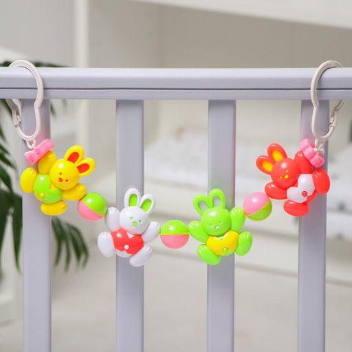 Растяжка на коляску/кроватку Зайки, 4 игрушки, Крошка Я  фото 2