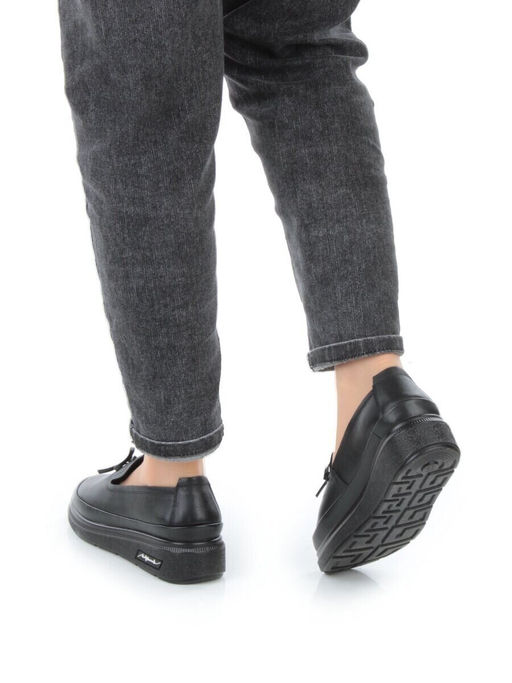 03-5318 BLACK Полуботинки женские (натуральная кожа)