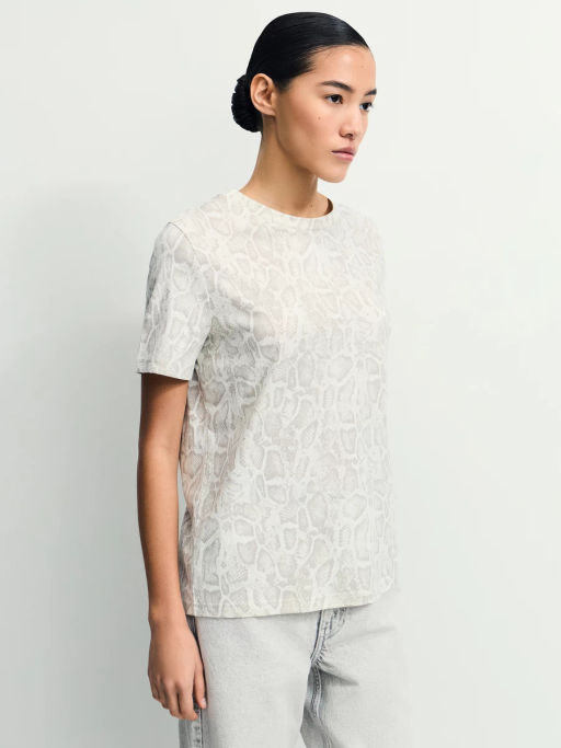 Футболка из хлопка с принтом / Zarina  фото 4