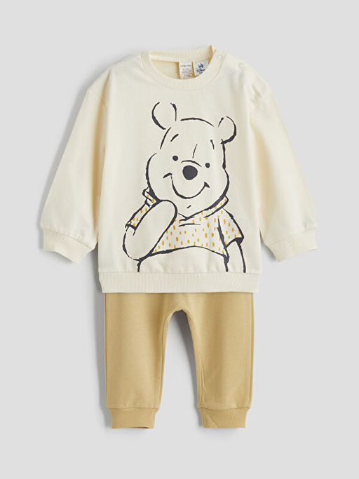 Winnie the Pooh Bask?l? Erkek Bebek Sweatshirt ve E?ofman Alt