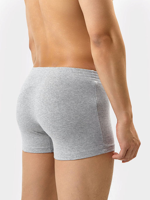 Цена за 2 штуки! Мужские трусы-боксеры в сером цвете с принтом - Mark formelle фото 2