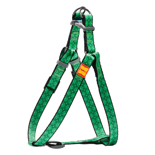 ВИА Шлейка "Тайпан", размер XL, 60-90см, с рисунком "Зеленая шотландка" 25кл21