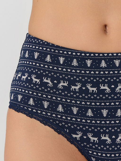 Комплект женский новогодний синий