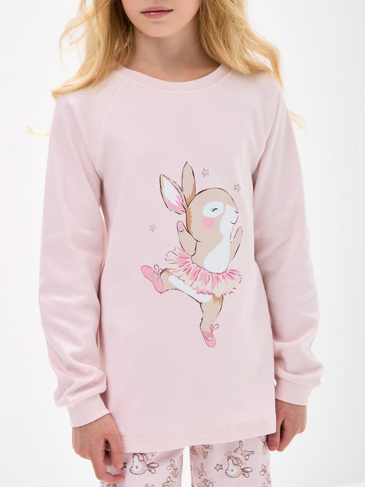 Нежно-розовая пижама для девочки с принтом - Kogankids фото 21