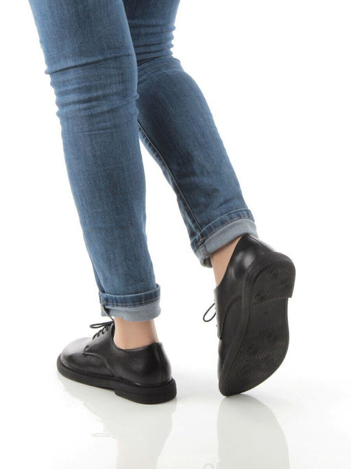 03-DCO127-1 BLACK Полуботинки женские (натуральная кожа) - Фабричный китай фото 3