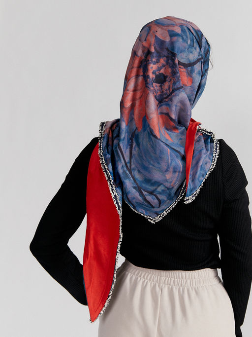 Яркая, креативная, двусторонняя косынка ручной работы - Tantino фото 5