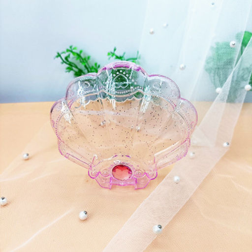 Цена за 6 шт. Шкатулка пластиковая "KiKi HAUS", ракушка, цвет розовый, 11*9.5*3.5см (в пакете)