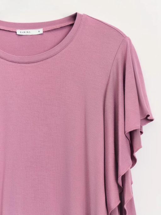 Футболка с воланами из бамбука ZR2605023412-92 / Zarina
