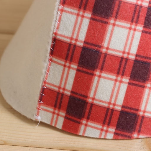 Шапка для бани Красная клетка принт - Добропаровъ фото 3