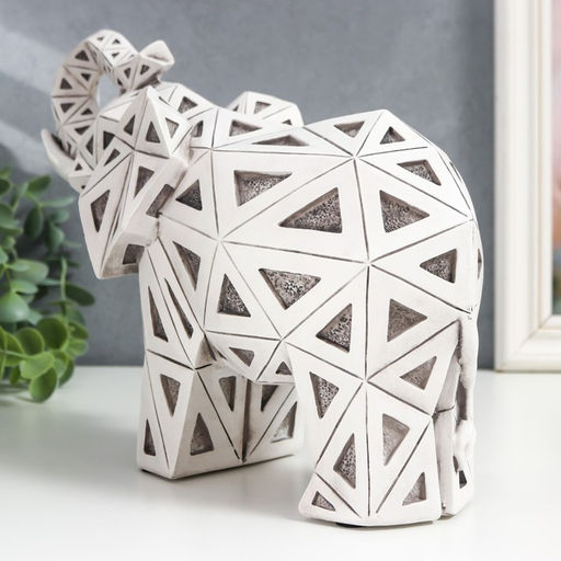 Фигурка 3D полистоун «Слон Геометрия», 19×11×25.5 см