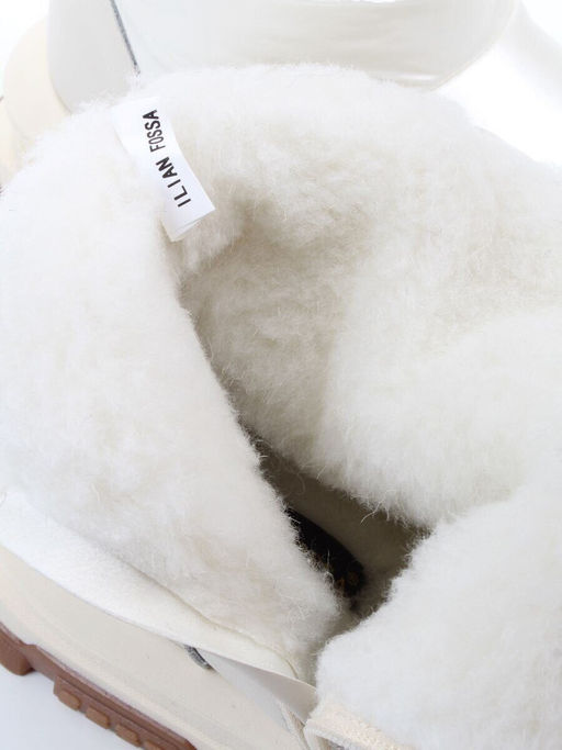 02-WA010-3M LT. BEIGE Сапоги "Дутики" зимние женские (натуральная кожа, курточная ткань, 100% шерсть)