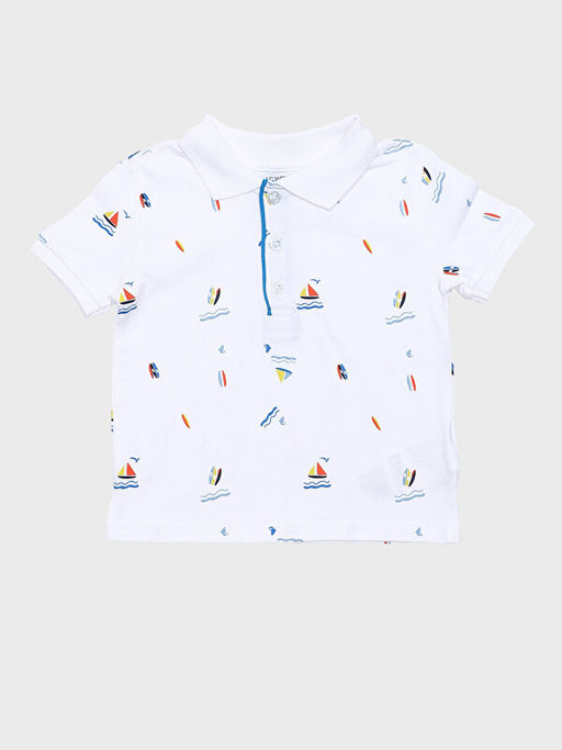 Polo Yaka Bask?l? Erkek Bebek Ti??rt ve ?ort 2li Tak?m - Waikiki фото 3