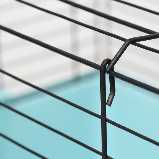 Клетка для кроликов, морских свинок Пижон №4 складная , 80 х 50 х 47 см, бирюзовая  фото 5