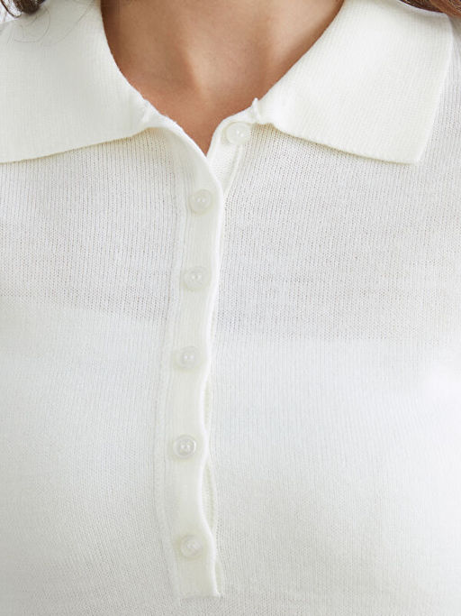 Polo Yaka Kad?n Triko Kazak